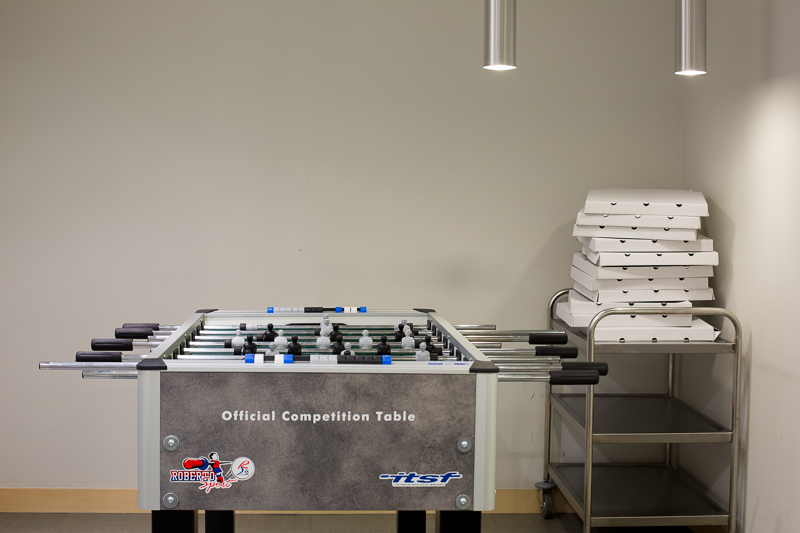 Strefa wypoczynkowa w biurze firmy BPO w Krakowie