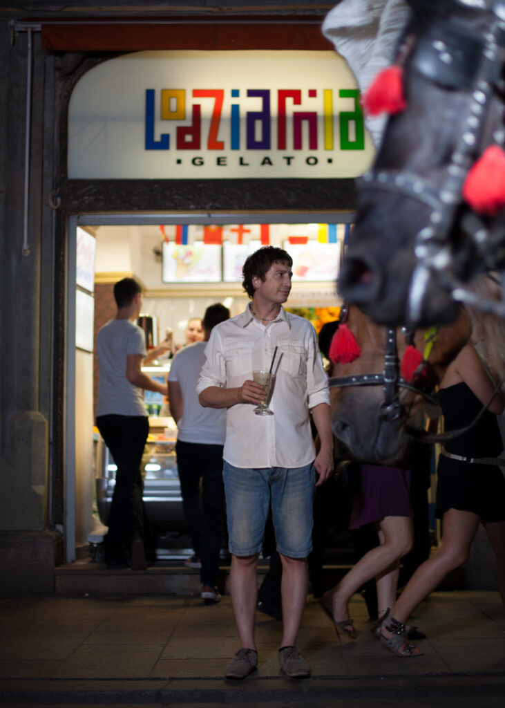 Portrait from the “21 Jewish Krakowians” series documenting contemporary Jewish life in Krakow. Tomasz Jenner on Grodzka street